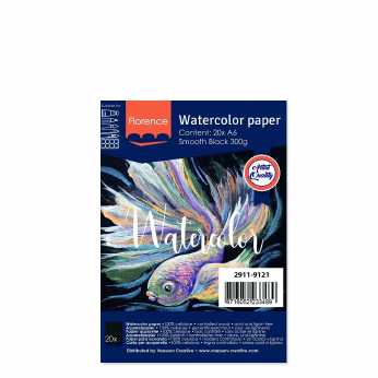 Florence Watercolor Paper Smooth schwarz