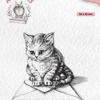 Nellies Choice Clearstamp Kitten with envelope