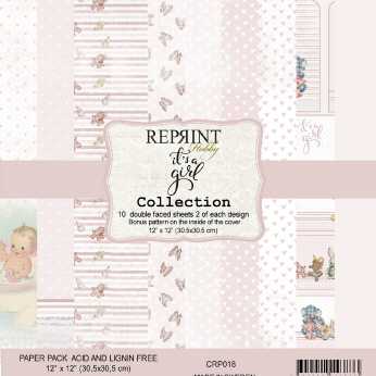 Reprint Paper Pack Its a girl 12x12"